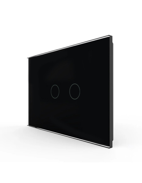 Panou din sticlă pentru Întrerupător Touch dublu pentru doză 3 module Livolo
