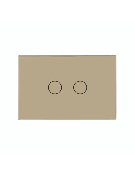Panou din sticlă pentru Întrerupător Touch dublu pentru doză 3 module Livolo