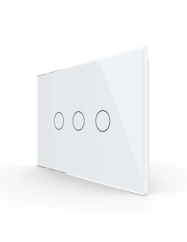 Panou din sticlă pentru Întrerupător Touch Triplu pentru doză 3 module Livolo