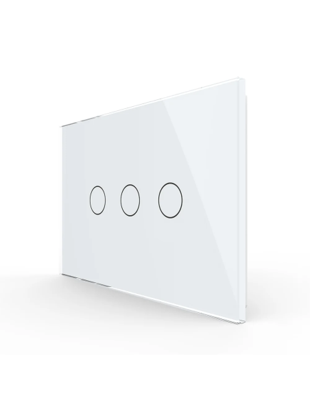 Panou din sticlă pentru Întrerupător Touch Triplu pentru doză 3 module Livolo