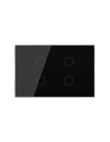Panou din sticlă pentru Întrerupător Touch Cvadruplu pentru doză 3 module Livolo