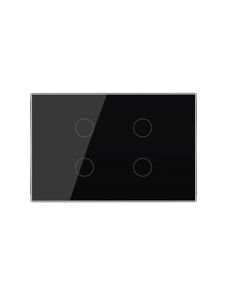 Panou din sticlă pentru Întrerupător Touch Cvadruplu pentru doză 3 module Livolo