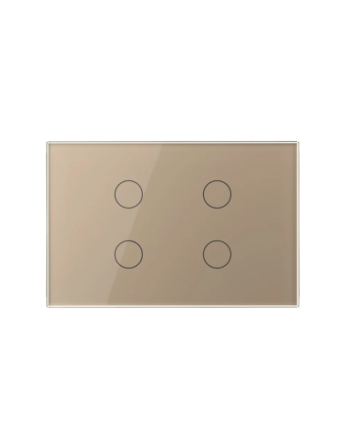 Panou din sticlă pentru Întrerupător Touch Cvadruplu pentru doză 3 module Livolo