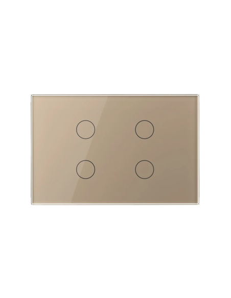 Panou din sticlă pentru Întrerupător Touch Cvadruplu pentru doză 3 module Livolo