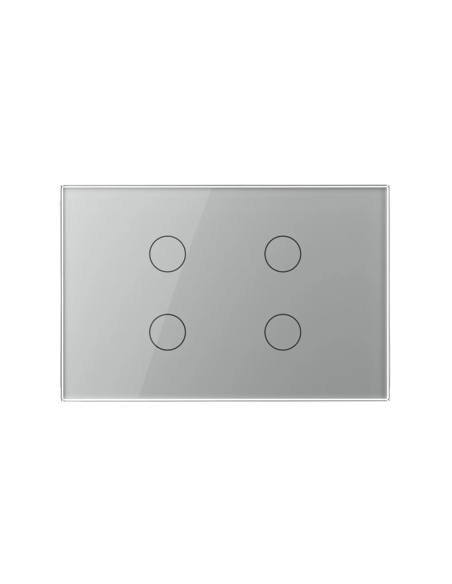 Panou din sticlă pentru Întrerupător Touch Cvadruplu pentru doză 3 module Livolo