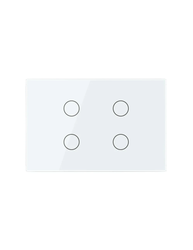 Panou din sticlă pentru Întrerupător Touch Cvadruplu pentru doză 3 module Livolo