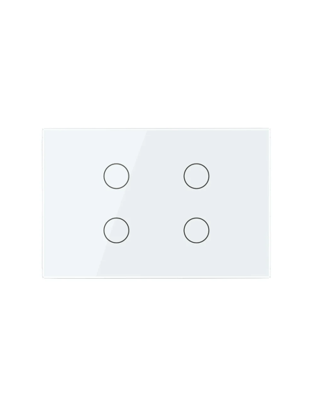 Panou din sticlă pentru Întrerupător Touch Cvadruplu pentru doză 3 module Livolo