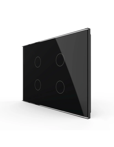 Panou din sticlă pentru Întrerupător Touch Cvadruplu pentru doză 3 module Livolo