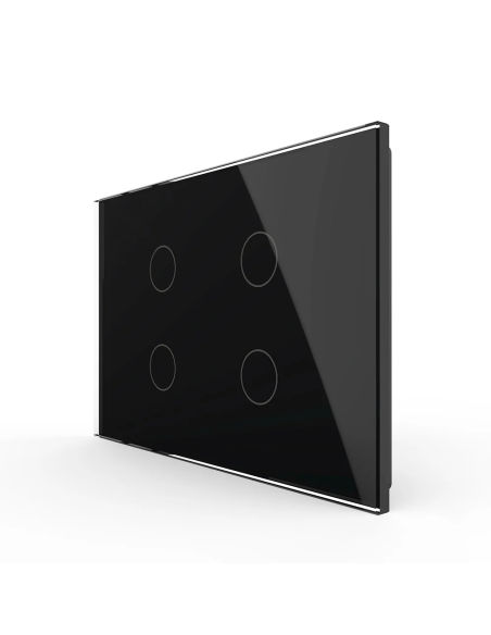 Panou din sticlă pentru Întrerupător Touch Cvadruplu pentru doză 3 module Livolo