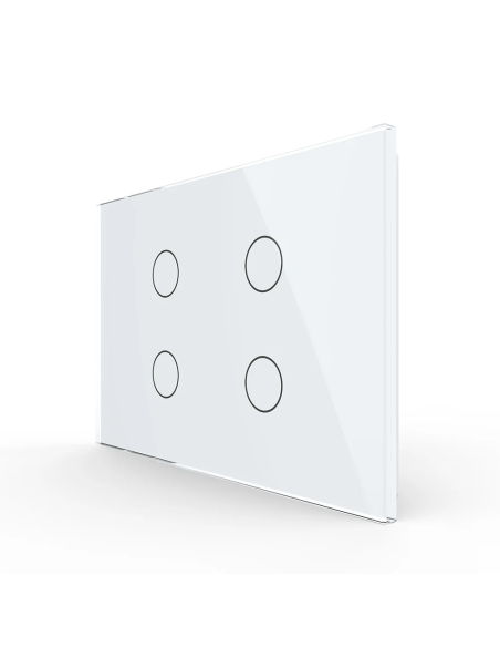 Panou din sticlă pentru Întrerupător Touch Cvadruplu pentru doză 3 module Livolo