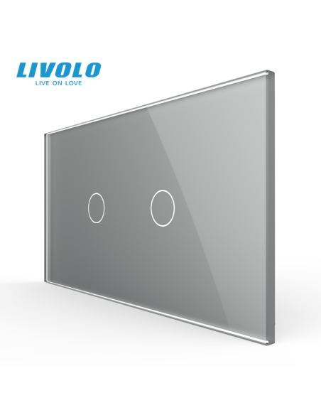Panou din sticlă pentru Întrerupător Touch simplu + simplu pentru doză 4 module Livolo