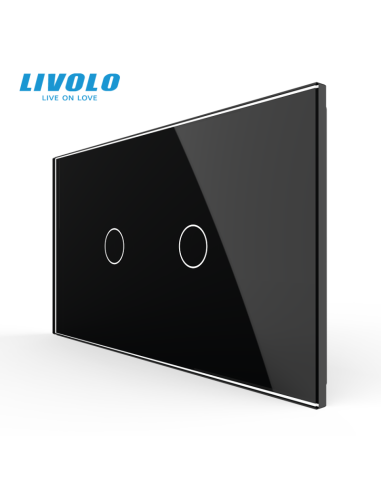 Panou din sticlă pentru Întrerupător Touch simplu + simplu pentru doză 4 module Livolo