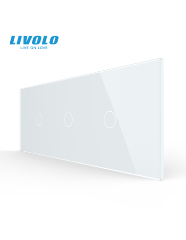 Panou din sticlă pentru Întrerupător Touch 3x simplu pentru doză 6 module Livolo