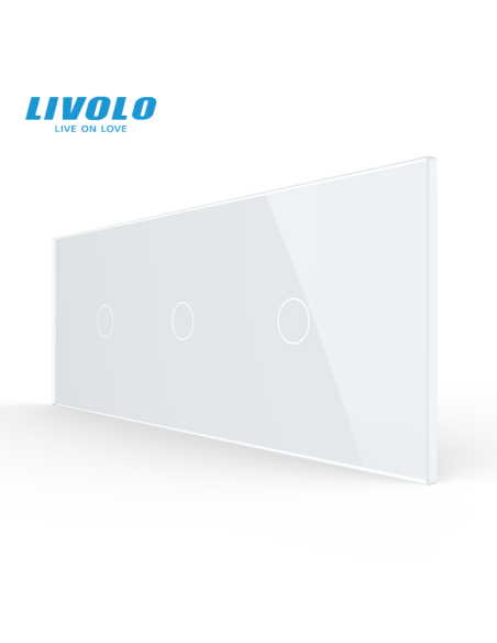 Panou din sticlă pentru Întrerupător Touch 3x simplu pentru doză 6 module Livolo