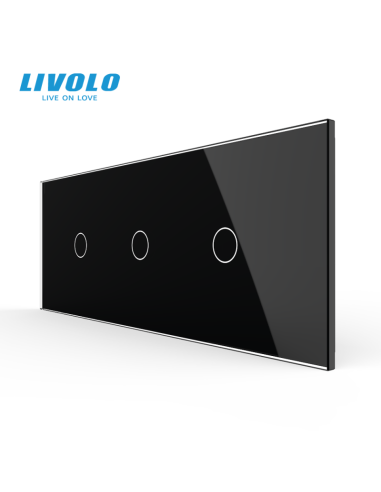 Panou din sticlă pentru Întrerupător Touch 3x simplu pentru doză 6 module Livolo