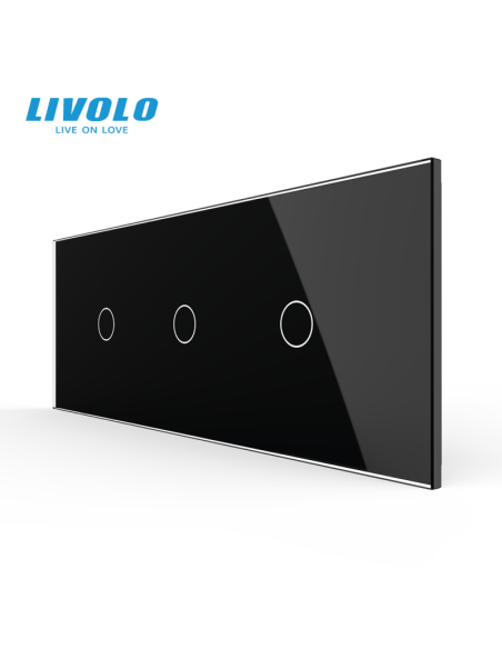 Panou din sticlă pentru Întrerupător Touch 3x simplu pentru doză 6 module Livolo