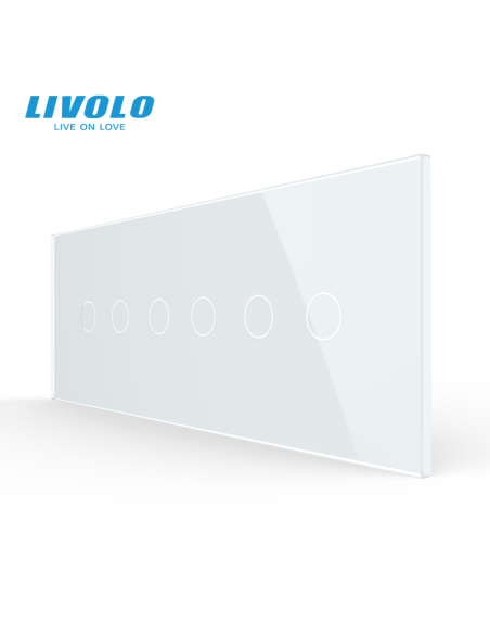 Panou din sticlă pentru Întrerupător Touch 3x dublu pentru doză 6 module Livolo