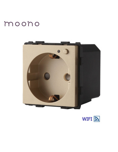 Modul priză smart Schuko WiFi cu monitorizare consum TUYA, Moono