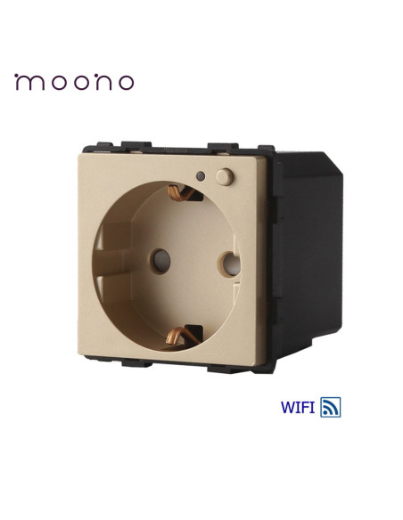 Modul priză smart Schuko WiFi cu monitorizare consum TUYA, Moono