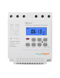 Releu digital trifazic cu temporizator, Sinotimer, temporizator, intrerupator, programabila, 380V, 16A, TM613