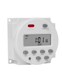 Timer digital, SINOTIMER, interval de 1 secunda, 230V temporizator LCD digital programabil saptamanal 7 zile, CN101S-2