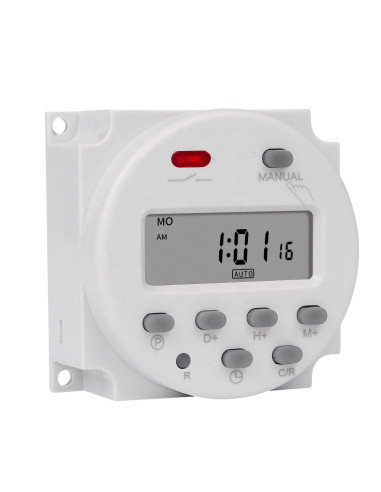 Timer digital, SINOTIMER, interval de 1 secunda, 230V temporizator LCD digital programabil saptamanal 7 zile, CN101S-2