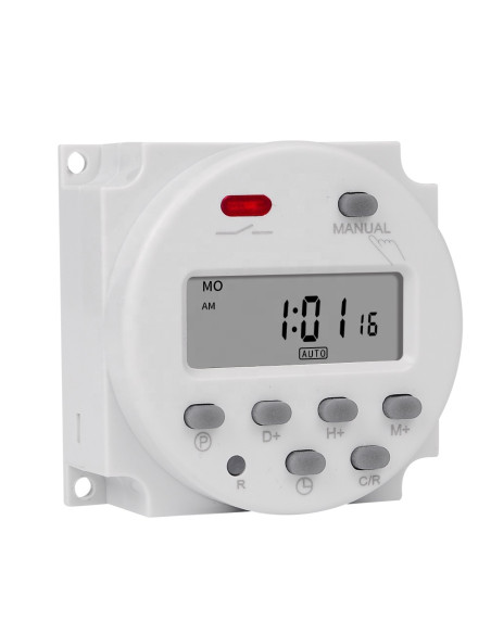 Timer digital, SINOTIMER, interval de 1 secunda, 230V temporizator LCD digital programabil saptamanal 7 zile, CN101S-2