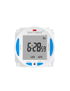 Releu digital cu temporizator 1 minut Sinotimer,  50/60Hz, cu tensiune personalizata 5/12/24VDC, TM628AKL