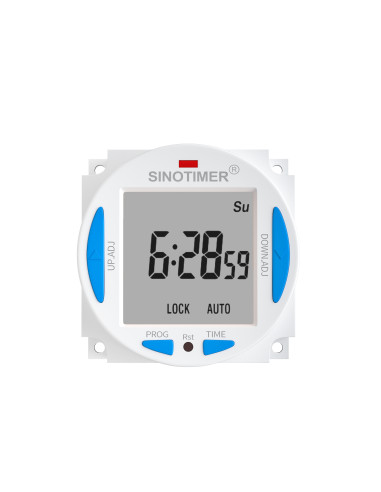 Releu digital cu temporizator 1 minut Sinotimer,  50/60Hz, cu tensiune personalizata 5/12/24VDC, TM628AKL
