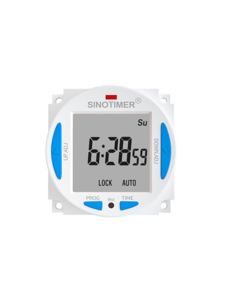 Releu digital cu temporizator 1 minut Sinotimer,  50/60Hz, cu tensiune personalizata 5/12/24VDC, TM628AKL