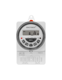 Timer digital SINOTIMER, interval de 1 secunda, 250Vac/10Amp, 50/60Hz, TM6331H2-30D
