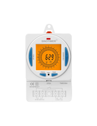 Timer, Sinotimer, 200-250VAC, 50/60Hz, 24 de ore, ecran LCD, TM6339H-30D