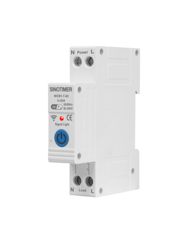 Intrerupator inteligent 63A AC220V,  WiFi Tuya,  temporizator pornit-oprit, WCB1-T-63