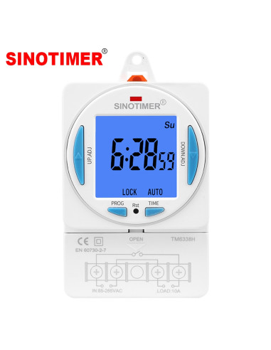 Releu digital cu temporizator, Sinotimer, 250Vac/10Amp, 50/60Hz, TM6338H2-30D