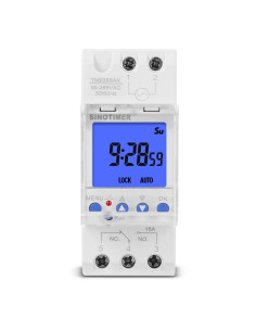 Timer programabil 1 secunda, Sinotimer, temporizator, intrerupator, programabila, iluminata, 230V, 16A, TM928SAKL