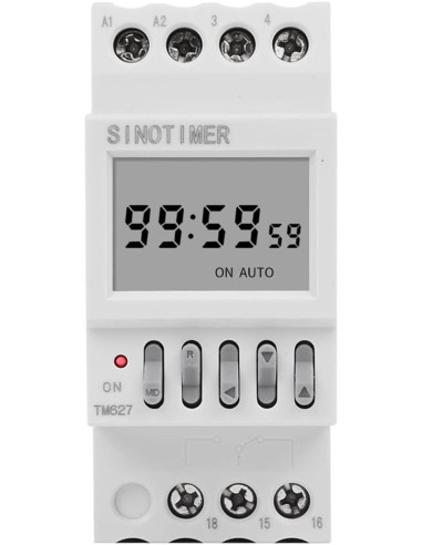 Temporizator (12VDC/AC), programabil 1 secundă până la 99 de ore Releu de timp pentru ciclu automat infinit