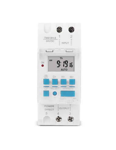 Temporizator digital programabil 24v, 1min-168 ore. LCD cu releu de timp, Sinotimer, TM919H-3
