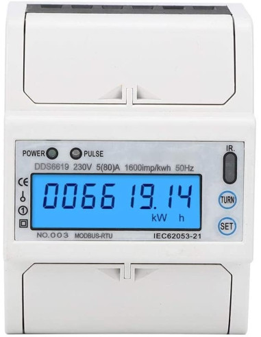 Contor monofazat de energie electrica, Sina, Sinotimer,  KWH, DDS6619-014, 220V, ecran digital LED