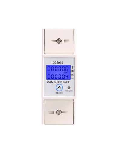Contor monofazat de energie electrica, Sinotimer, 230V AC 50-60Hz, 5(80)A, ecran digital LED iluminat, DDS015