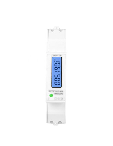 Contor monofazat de energie electrica, Sinotimer, 230V AC 50Hz, 5(100)A, ecran digital LED iluminat, DDS519R