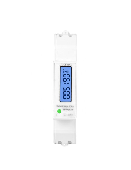 Contor monofazat de energie electrica, Sinotimer, 230V AC 50Hz, 5(100)A, ecran digital LED iluminat, DDS519R