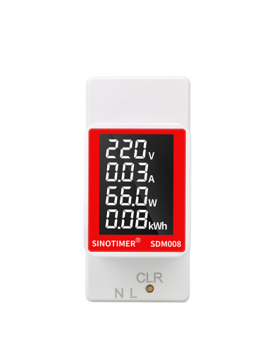 Contor monofazat de energie electrica, Sinotimer, 50-300V, 100A, display led, functie resetare, iluminat, SDM008