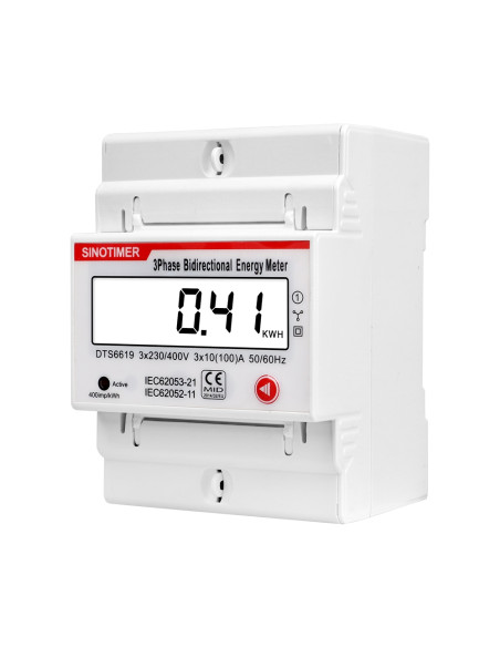 Contor monofazat de energie electrica, Sinotimer, 230V AC 50Hz, 10(100)A, ecran digital LED, DTS6619-041