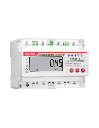 Contor monofazat de energie electrica, Sinotimer, 230V AC 50Hz, 5(100)A, ecran digital LED, DTS6619-045