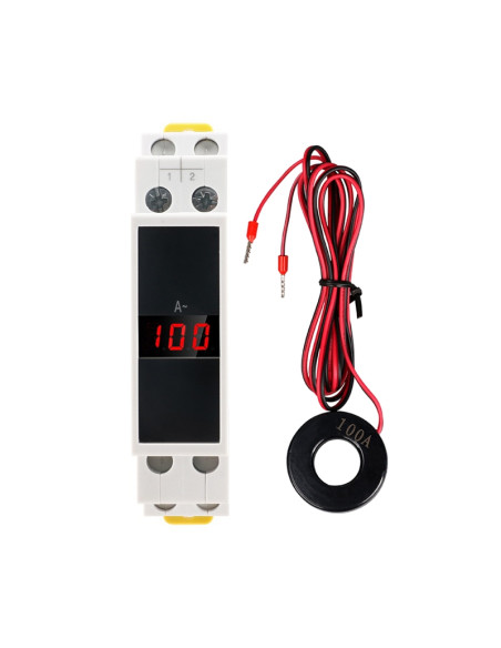 Ampermetru digital SINOTIMER, monofazic, pentru sina tablou DIN, SDM011A