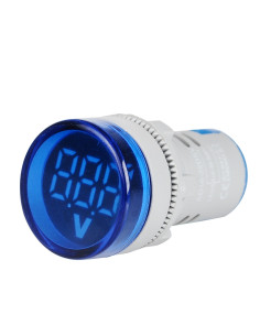 Voltmetru digital cu LED și afișaj luminos – Indicator de tensiune AC 60-500V, ALBASTRU