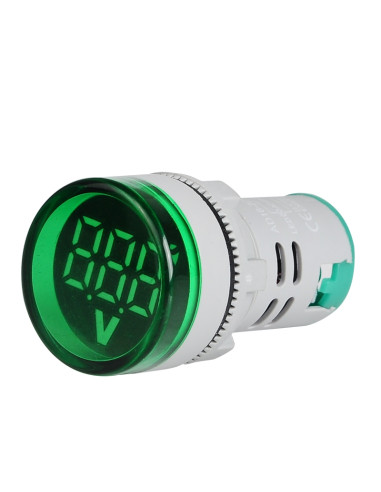 Voltmetru digital cu LED și afișaj luminos – Indicator de tensiune AC 60-500V, VERDE