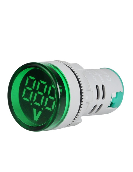Voltmetru digital cu LED și afișaj luminos – Indicator de tensiune AC 60-500V, VERDE