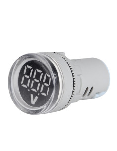 Voltmetru digital cu LED și afișaj luminos – Indicator de tensiune AC 60-500V, ALB