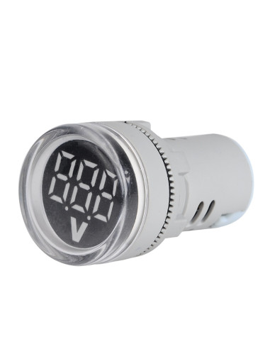 Voltmetru digital cu LED și afișaj luminos – Indicator de tensiune AC 60-500V, ALB